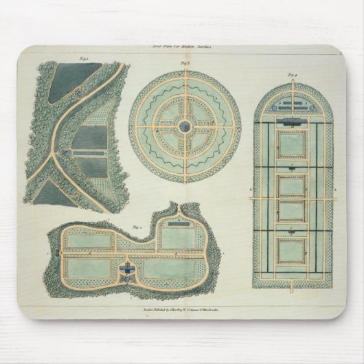 Vier Pläne für Gemüsegärten, 'von den Andeutungen Mousepad (Vorne)