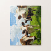 Vier plaudernde Kühe Puzzle (Vertikal)