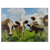 Vier plaudernde Kühe Schneidebrett (Vorderseite)