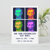 Vier Pop Art Abraham Lincolns Einladung (Stehend Vorderseite)