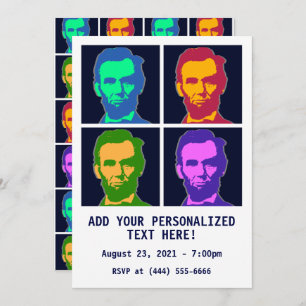 Vier Pop Art Abraham Lincolns Einladung