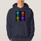 Vier Pop Art Abraham Lincolns Hoodie (Vorderseite)