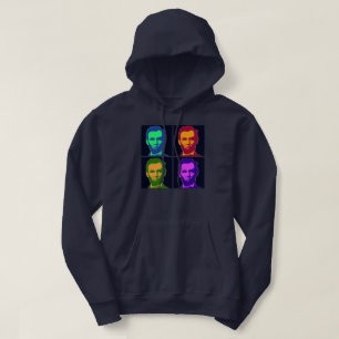 Vier Pop Art Abraham Lincolns Hoodie