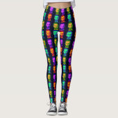 Vier Pop Art Abraham Lincolns Leggings (Vorderseite)