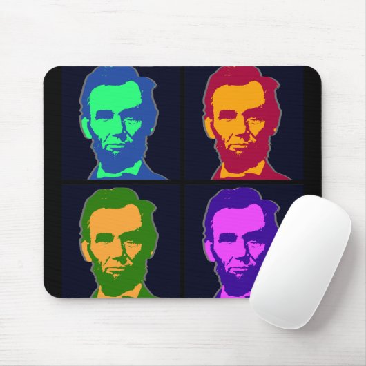 Vier Pop Art Abraham Lincolns Mousepad (Mit Mouse)