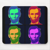 Vier Pop Art Abraham Lincolns Mousepad (Vorne)