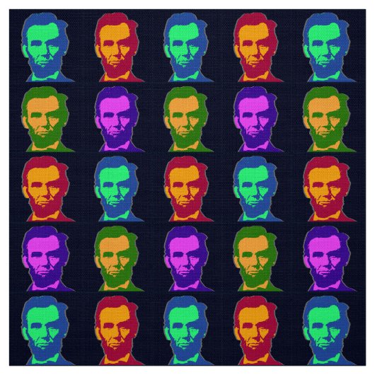 Vier Pop Art Abraham Lincolns Stoff (Muster)
