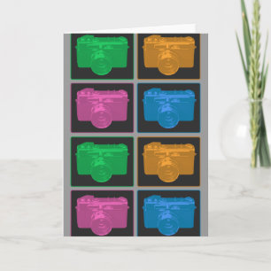 Vier Pop-Art-Kameras Karte