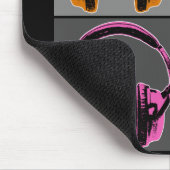 Vier Pop Art Kopfhörer Mousepad (Ecke)