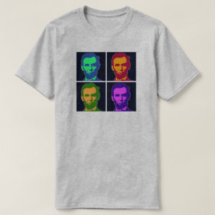 Vier Pop-Kunst Abraham Lincolns T-Shirt