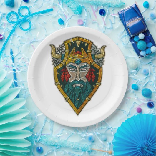 Vier Portrait Metallic Look Pappteller (Party)