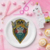 Vier Portrait Metallic Look Pappteller (Party)