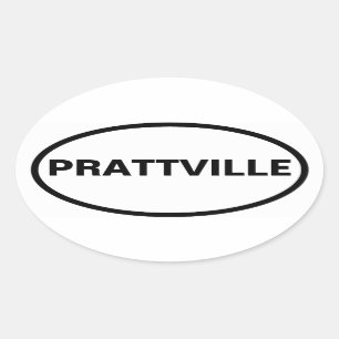 VIER Prattville, Alabama Ovaler Aufkleber