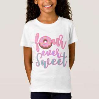 Vier pro Sweet Donut Geburtstag T-Shirt