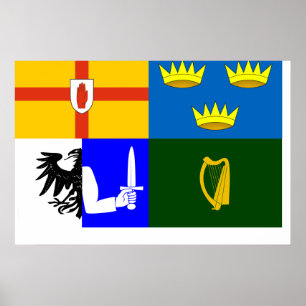 Vier Provinzen, irische Flagge Poster
