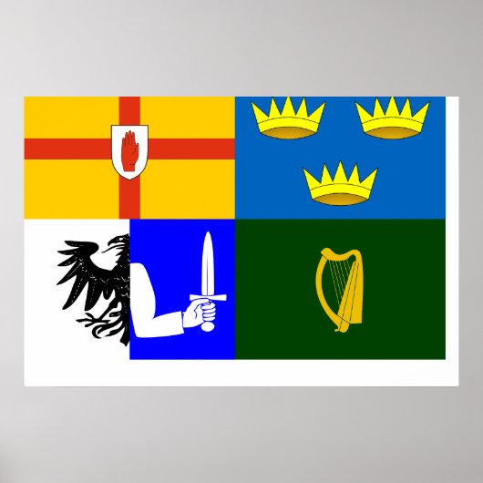 Vier Provinzen, irische Flagge Poster (Vorne)