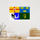 Vier Provinzen, irische Flagge Poster (Küche)