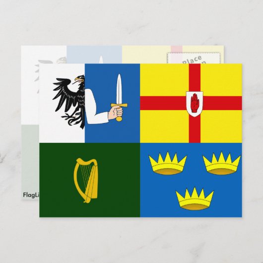 Vier Provinzen Irland, Irak-Flagge Postkarte (Vorne/Hinten)