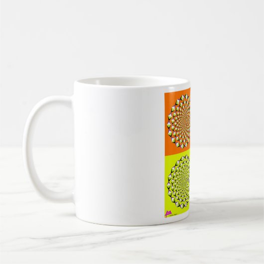 Vier Quadrat-Kaffee-Tasse Kaffeetasse (Links)
