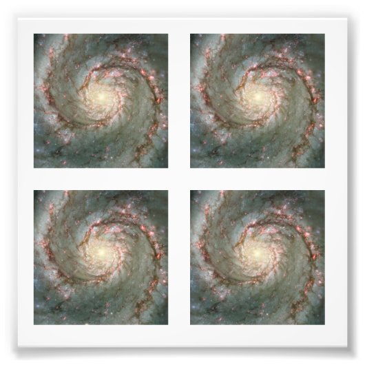 Vier Quadrat Whirlpool Galaxy Foto (Vorne)
