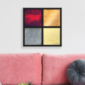 Vier Quadrate 001 Leinwanddruck (Insitu (Wohnzimmer))