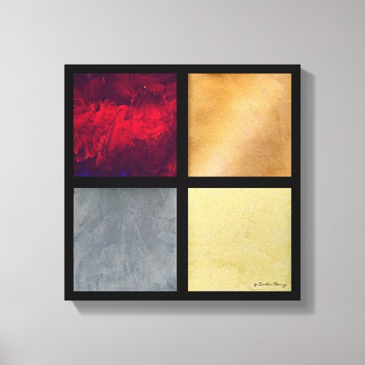 Vier Quadrate 001 Leinwanddruck (Vorderseite)