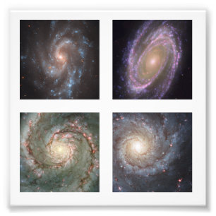 Vier Quadratzoll Spiralgalaxien Foto