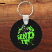 Vier-Rad-ATV Quad Bike Rider schicken Schlüsselanhänger (Vorderseite)