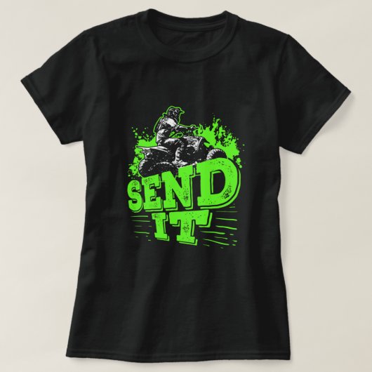 Vier-Rad-ATV Quad Bike Rider schicken T-Shirt (Design vorne)