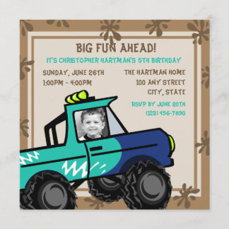 Vier Räder Spaß / Geburtstag Einladung