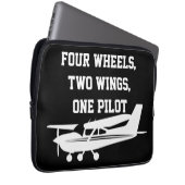 Vier Räder, zwei Flügel, ein Pilot, Cooler Luftver Laptopschutzhülle (Vorne Rechts)