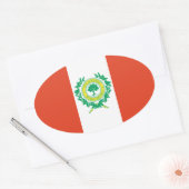 VIER Raleigh, North Carolina Flag Ovaler Aufkleber (Umschlag)