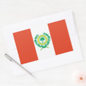 VIER Raleigh, North Carolina Flag Rechteckiger Aufkleber (Umschlag)