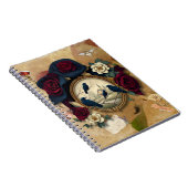 Vier Rasen mit Rote Rosen Notizblock (Rechte Seite)