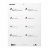 Vier-Raster-Monogramm-Versandmarke (Vorne)