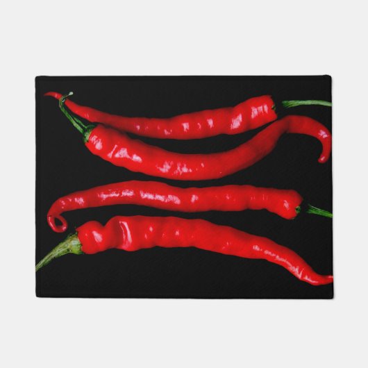 Vier Red Chilies DM arc4 Fußmatte (Vorderseite)