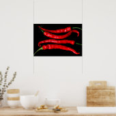 Vier Red Chilies wapcn Poster (Küche)