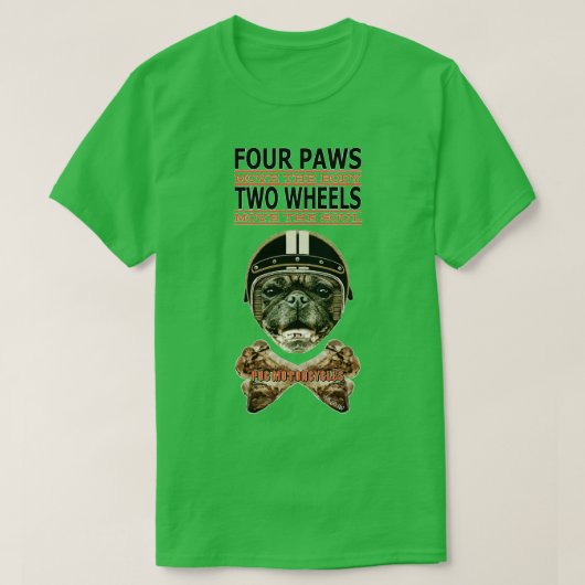 Vier Reihen Zwei Räder T-Shirt (Design vorne)