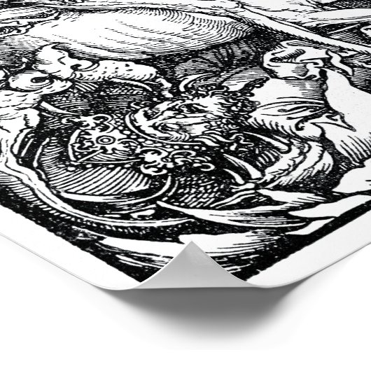 Vier Reiter der Apokalypse - Albrecht Durer Poster (Ecke)