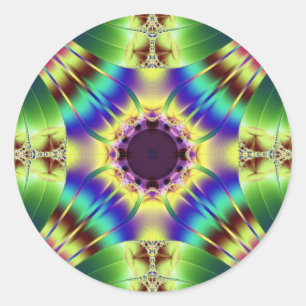 vier Richtungen Runder Aufkleber