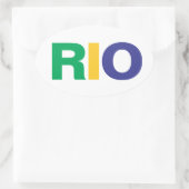 VIER RIO OVALER AUFKLEBER (Tasche)