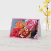 "Vier Rose" Karte (Gelbe Blume)