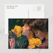 Vier Rose von Franz Dvorak Postkarte (Vorne/Hinten)