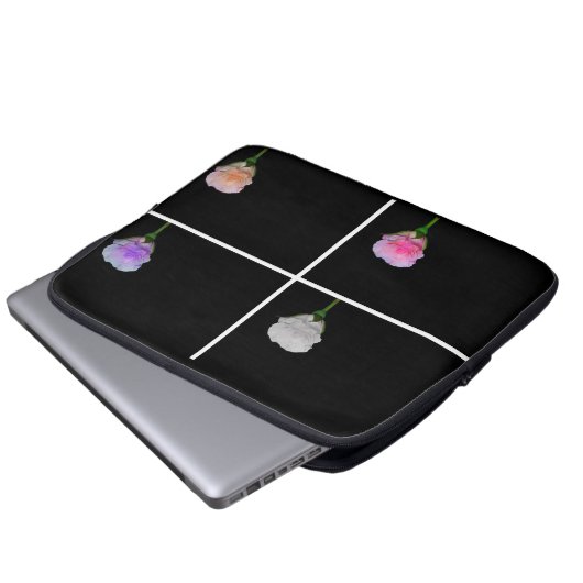 Vier Rosen-Laptop-Hülse Laptopschutzhülle (Vorne Knopf)