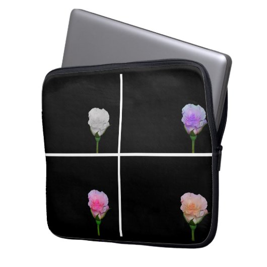 Vier Rosen-Laptop-Hülse Laptopschutzhülle (Vorderseite Links)