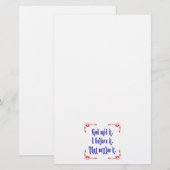 Vier Rote Blume Gott sagte es! Briefpapier (Vorne/Hinten)