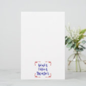 Vier Rote Blume Gott sagte es! Briefpapier (Stehend Vorderseite)