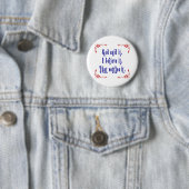 Vier Rote Blume Gott sagte es! Button (Beispiel)