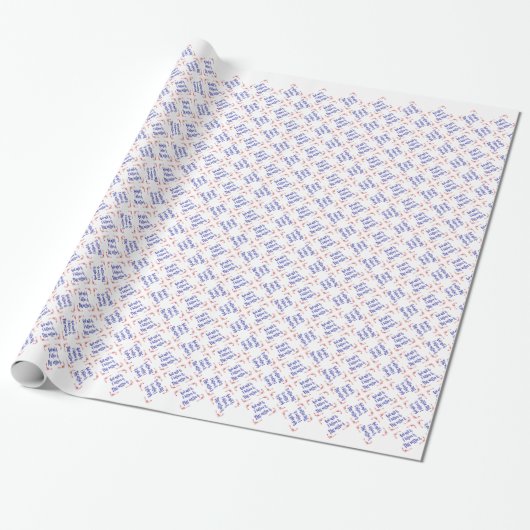 Vier Rote Blume Gott sagte es! Geschenkpapier (Ungerollt)