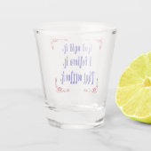 Vier Rote Blume Gott sagte es! Schnapsglas (Rückseite)